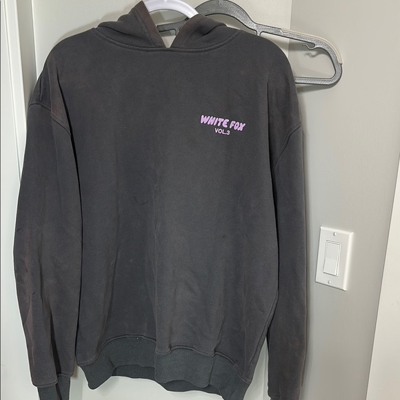 White Fox Boutique Tops - Grey and Purple White Fox Hoodie